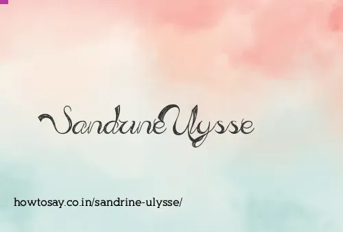 Sandrine Ulysse