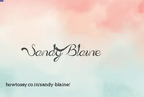 Sandy Blaine