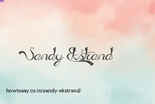 Sandy Ekstrand