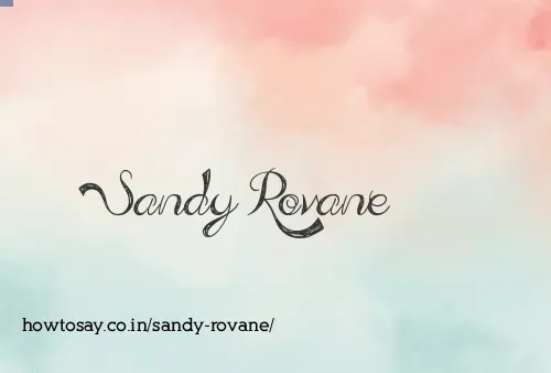 Sandy Rovane