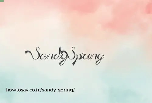 Sandy Spring