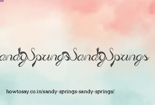 Sandy Springs Sandy Springs