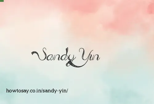 Sandy Yin