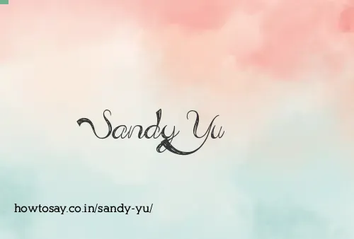 Sandy Yu