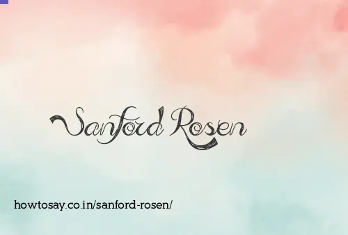 Sanford Rosen