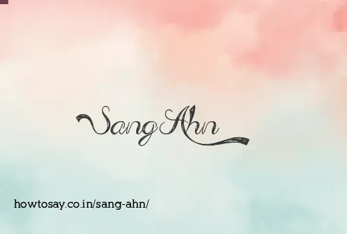 Sang Ahn