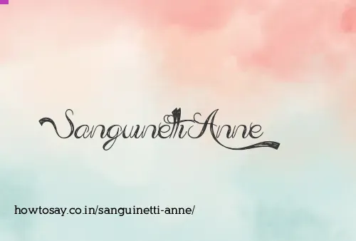 Sanguinetti Anne