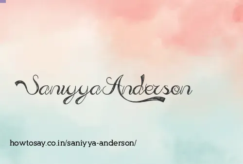 Saniyya Anderson