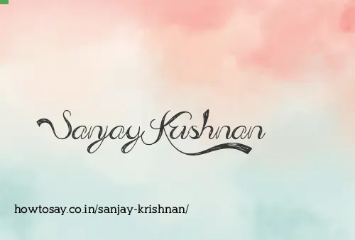 Sanjay Krishnan