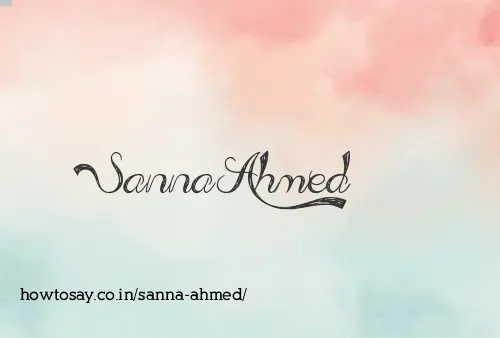 Sanna Ahmed