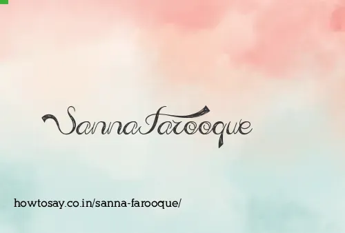 Sanna Farooque
