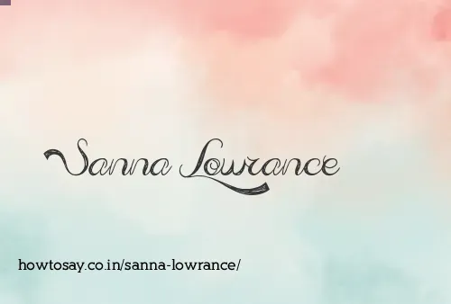 Sanna Lowrance