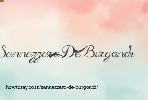 Sannazzaro De Burgondi