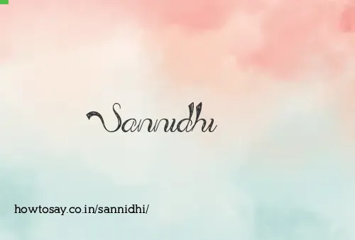 Sannidhi