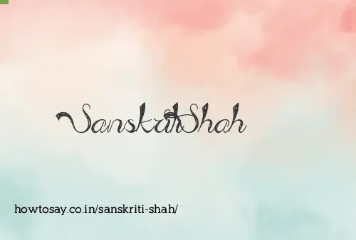 Sanskriti Shah