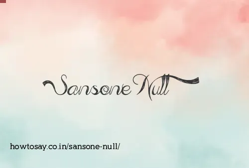 Sansone Null