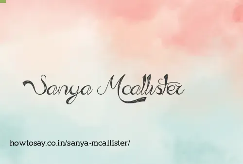 Sanya Mcallister