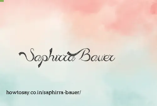 Saphirra Bauer