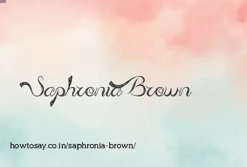 Saphronia Brown
