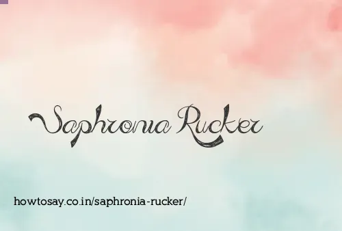 Saphronia Rucker