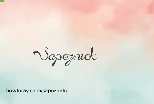 Sapoznick