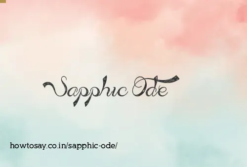Sapphic Ode