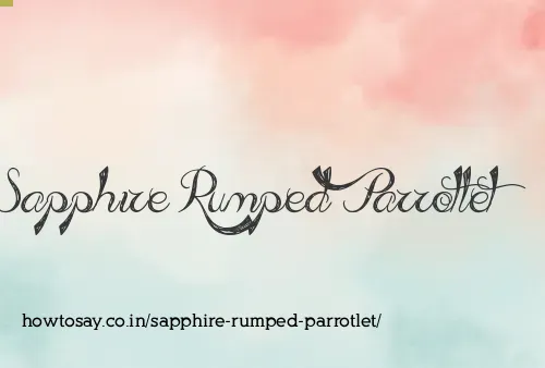 Sapphire Rumped Parrotlet