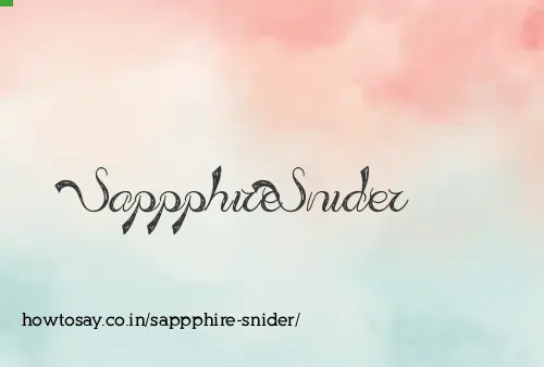 Sappphire Snider