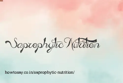 Saprophytic Nutrition