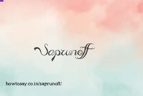 Saprunoff