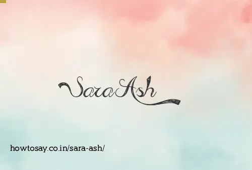 Sara Ash