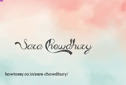 Sara Chowdhury