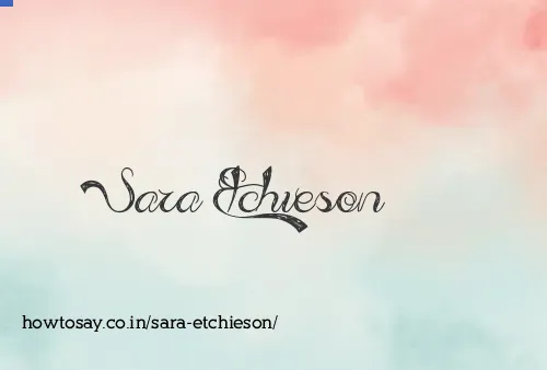 Sara Etchieson