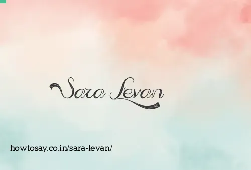 Sara Levan