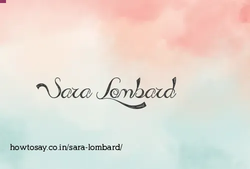 Sara Lombard