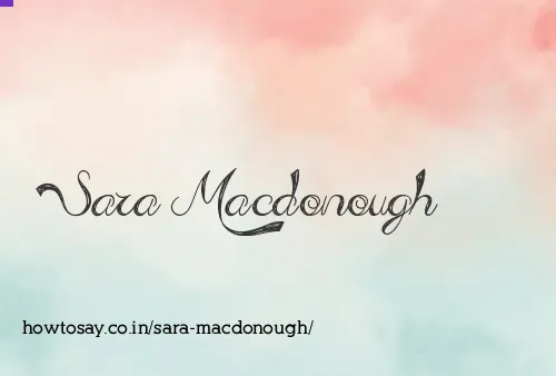 Sara Macdonough
