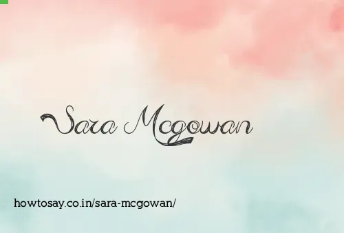 Sara Mcgowan