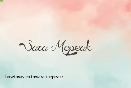 Sara Mcpeak