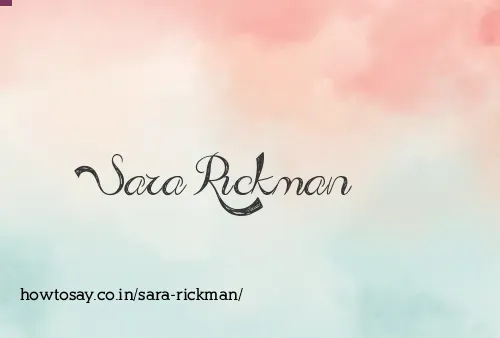 Sara Rickman
