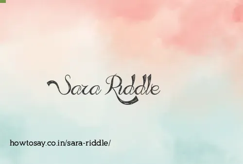 Sara Riddle