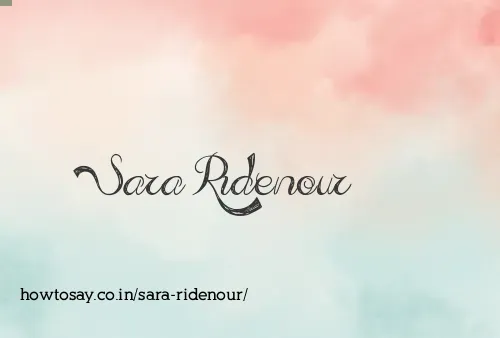 Sara Ridenour