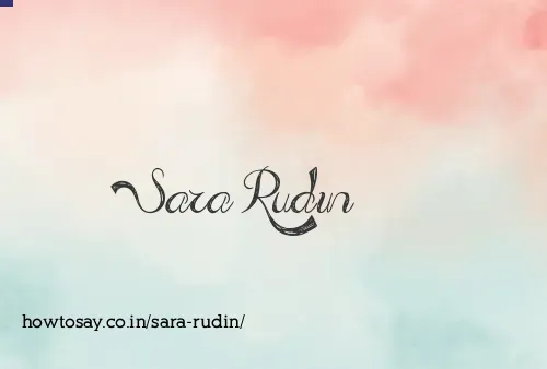 Sara Rudin