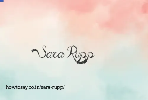 Sara Rupp