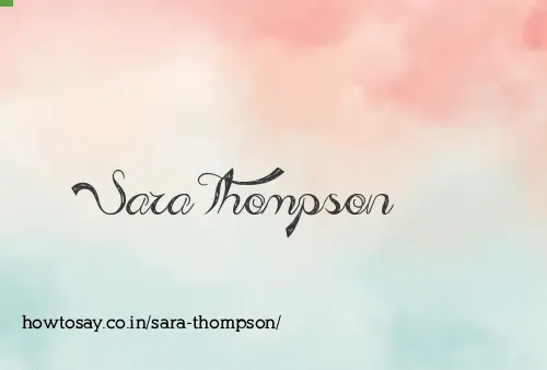 Sara Thompson