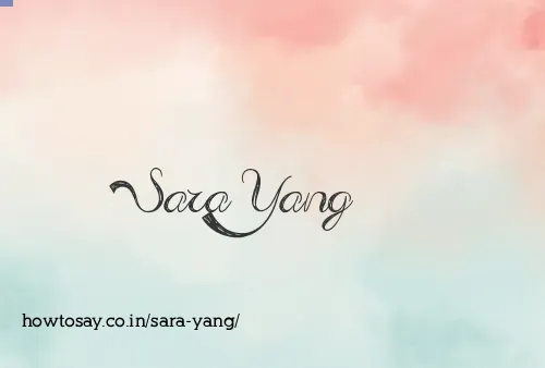 Sara Yang