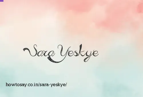 Sara Yeskye