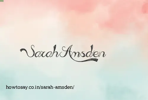Sarah Amsden