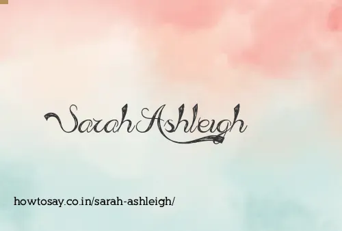 Sarah Ashleigh