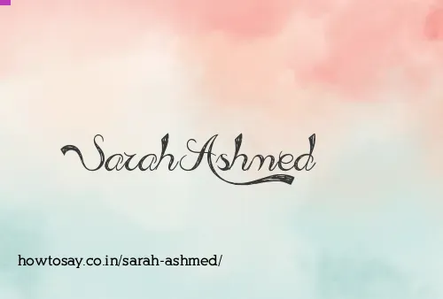 Sarah Ashmed