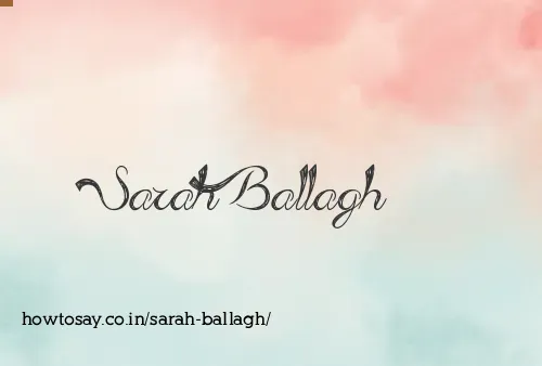 Sarah Ballagh